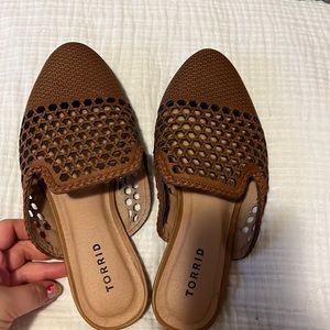 Brown Mules WIDE WIDTH